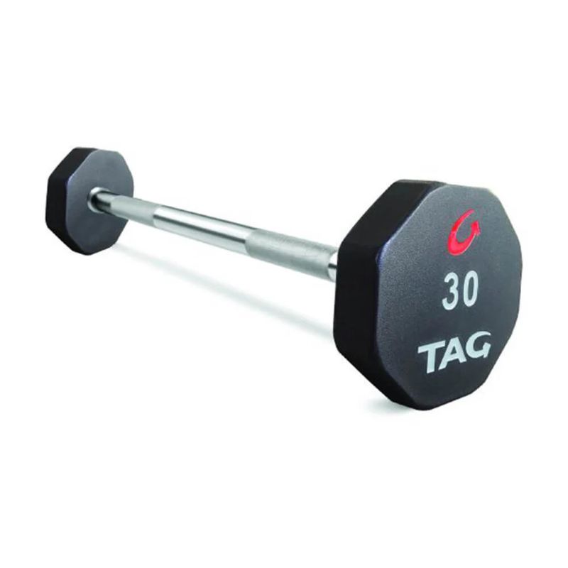 Tag Fitness 8-Sided Premium Ultrathane Fixed Barbells Set (20-110 lb)