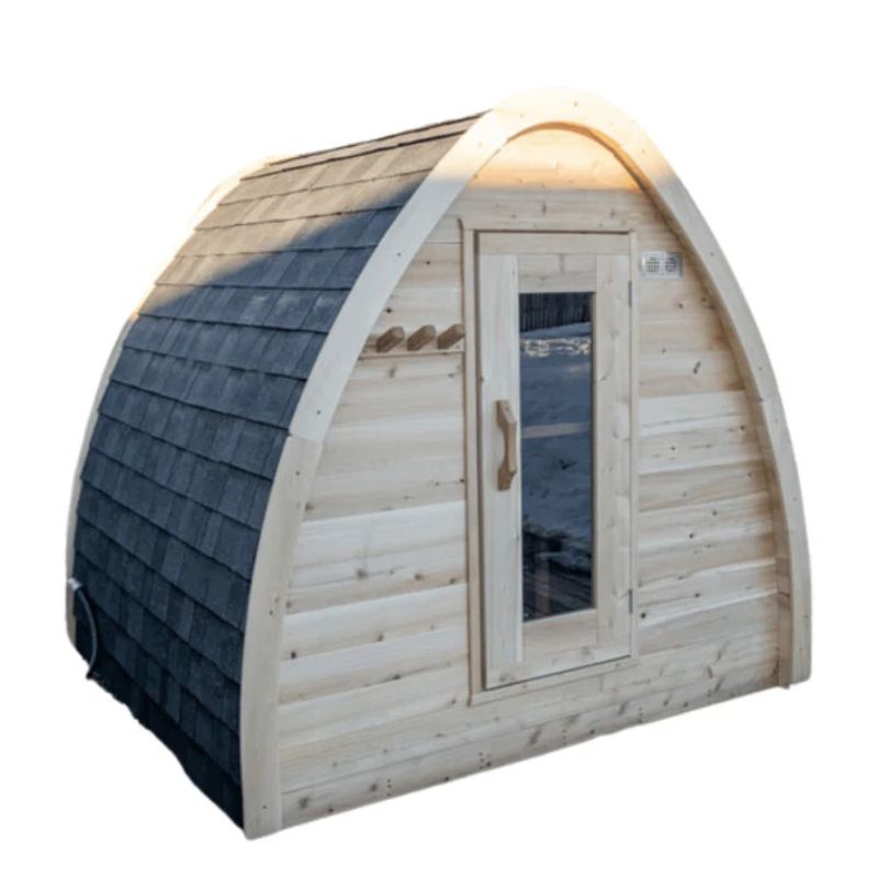Dundalk Leisurecraft (#CTC77ME) Eastern White Cedar MiniPOD Outdoor Sauna