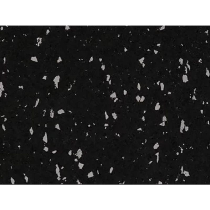 Vortex Strength (#VRRG) 8mm Rubber Flooring in Black with Gray Specs