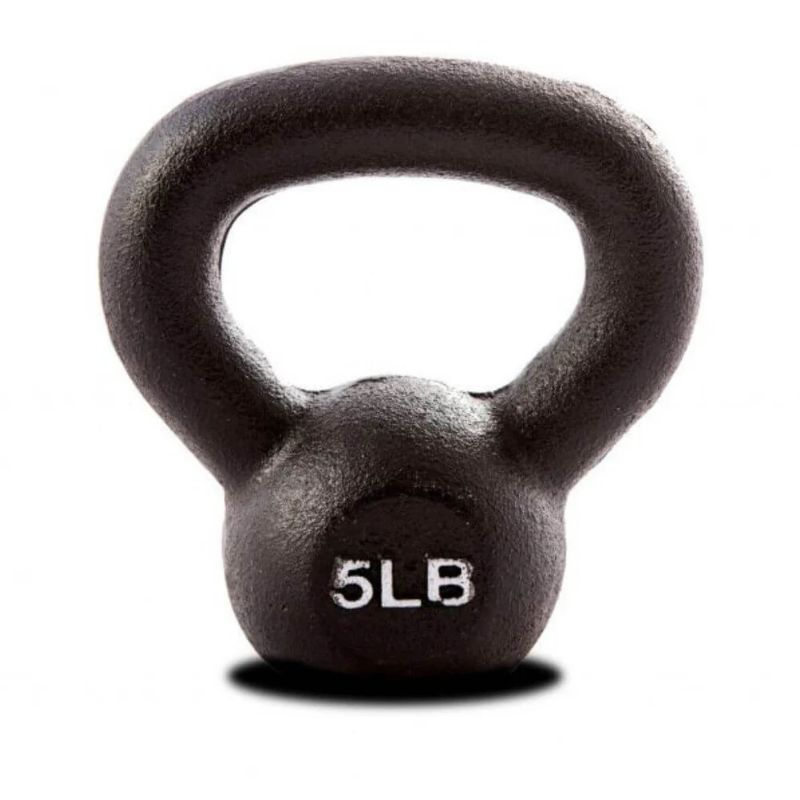 York Barbell (#15101) 5-50 lb Kettlebell Set in Black