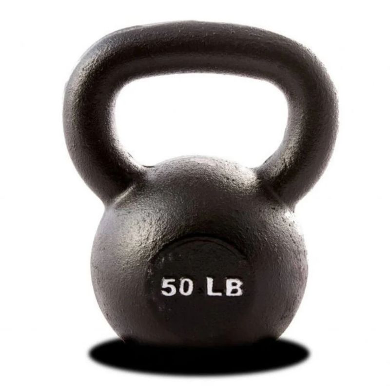York Barbell (#15101) 5-50 lb Kettlebell Set in Black