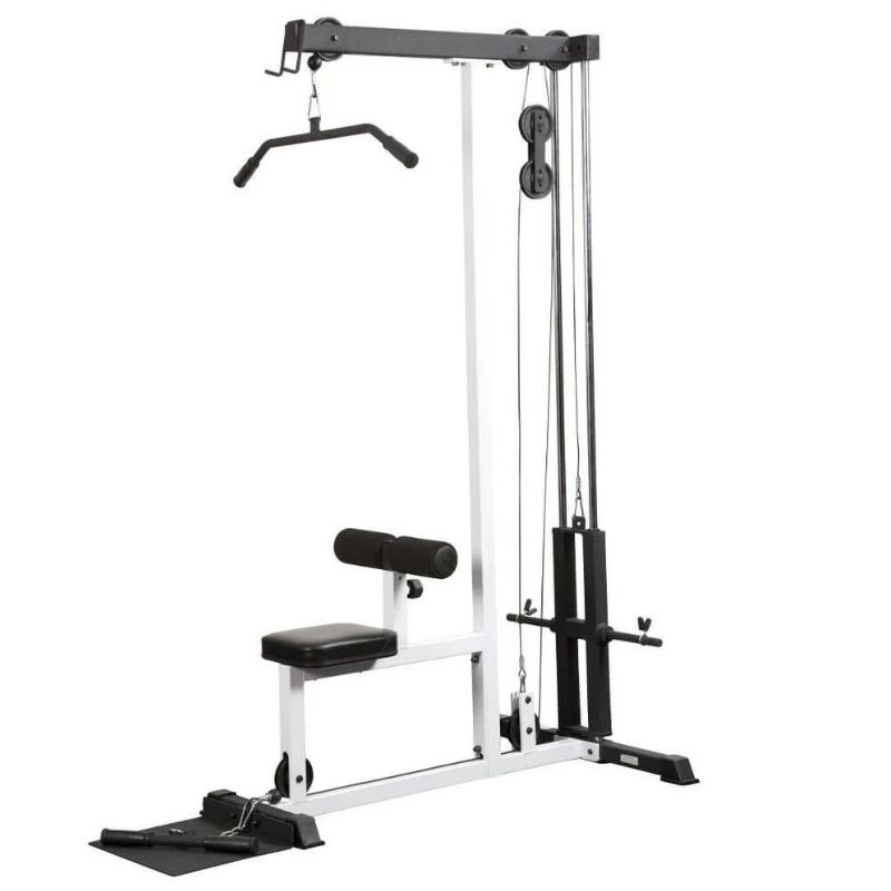 York Barbell (#48051) FTS Lat Plate-Loaded Lat Pulldown & Row Machine in White