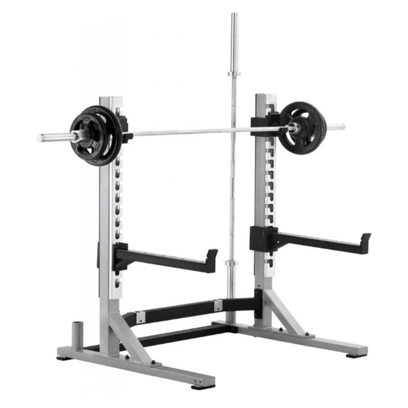 York Barbell (#55054) STS Collegiate Squat Rack in Silver