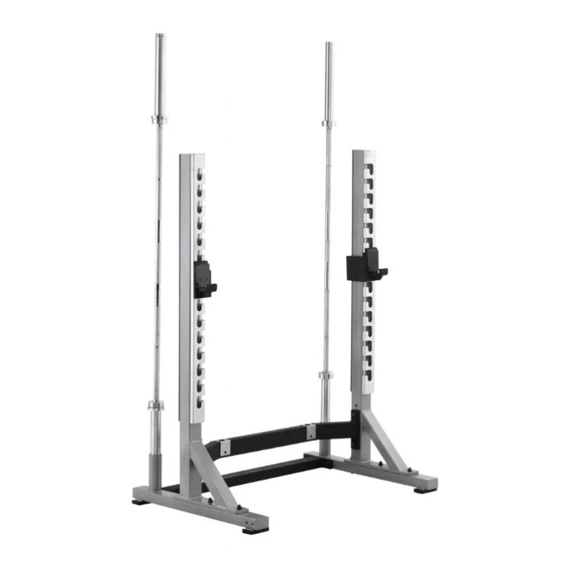 York Barbell (#55054) STS Collegiate Squat Rack in Silver