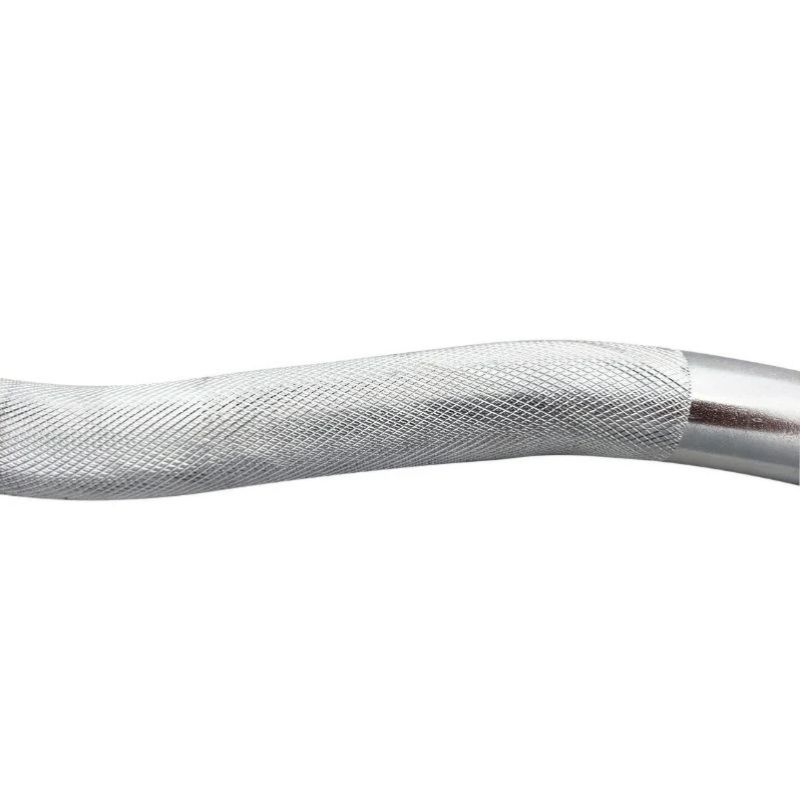York Barbell (#6827) E-28" Solid Steel Revolving Curl Bar in Chrome