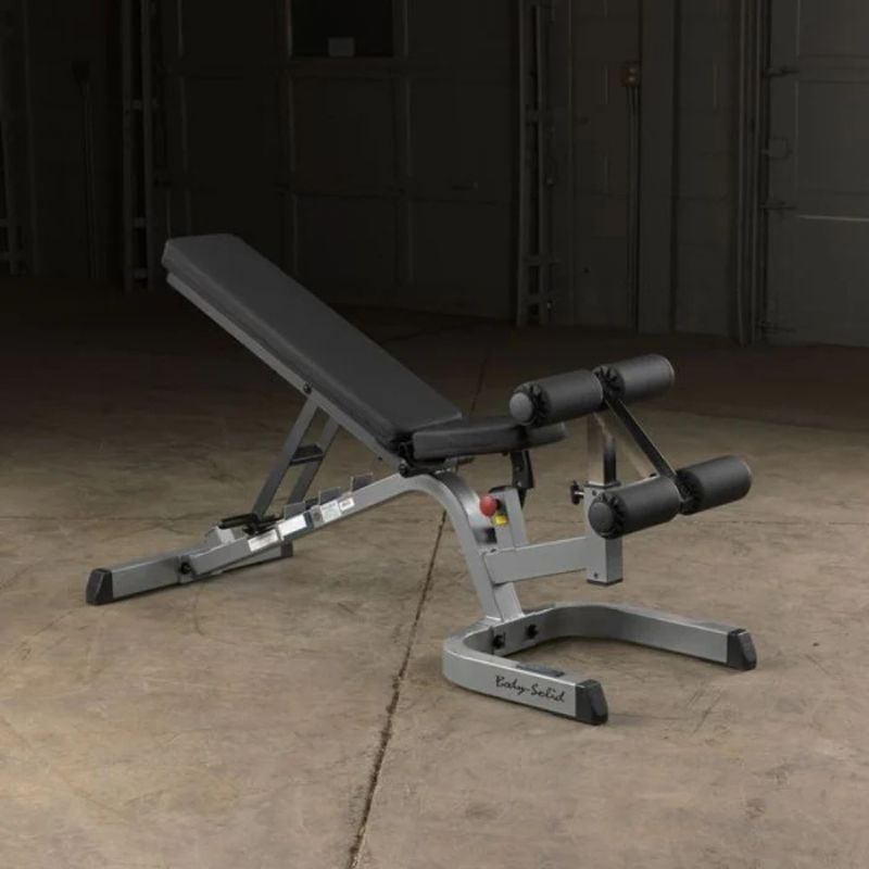 Body-Solid (#GFID71) Flat Incline Decline Bench in Silver