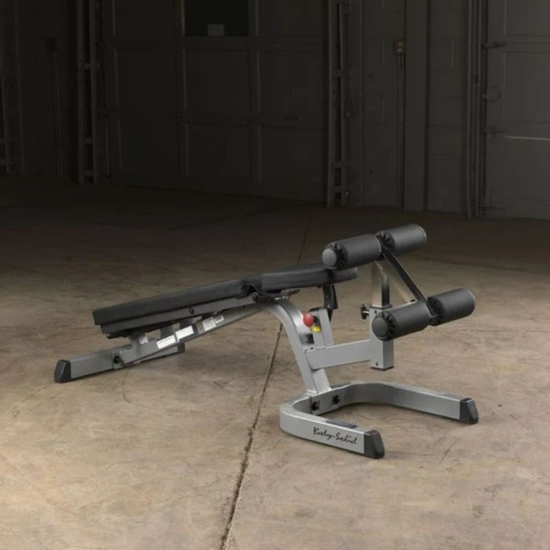 Body-Solid (#GFID71) Flat Incline Decline Bench in Silver