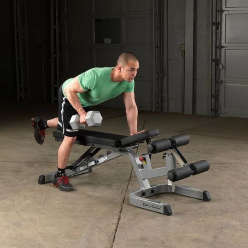 Body-Solid (#GFID71) Flat Incline Decline Bench in Silver