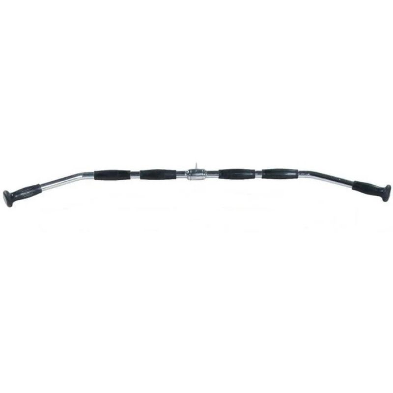 York Barbell (#36159) 36" Rubber Grip Revolving Chrome Lat Bar