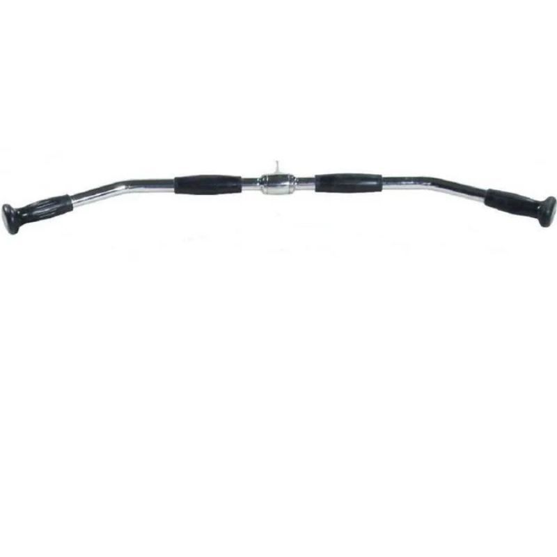 York Barbell (#36160) 48" Rubber Grip Revolving Chrome Lat Bar
