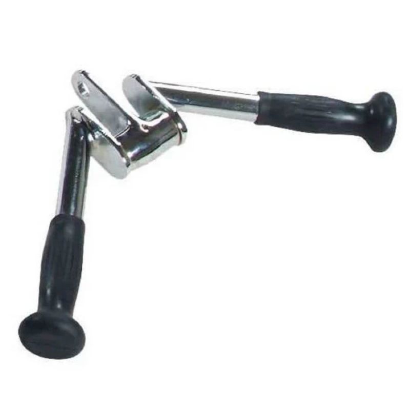 York Barbell (#36162) Rubber Grip Revolving Triceps Full-Extension Chrome Bar