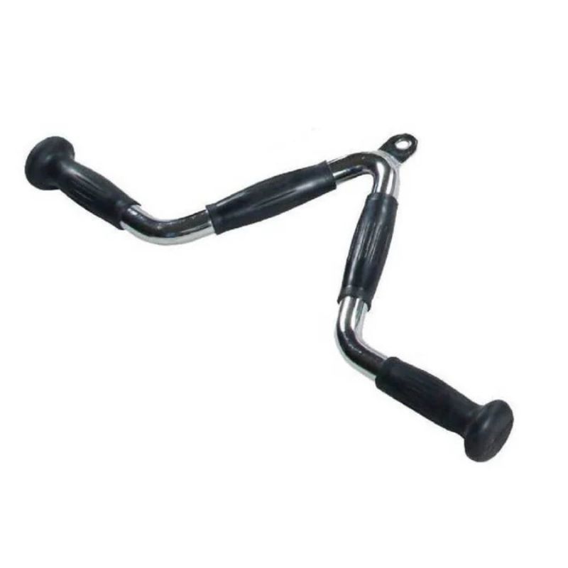 York Barbell (#36164) Rubber Grip Multi-Purpose 'V' Chrome Bar